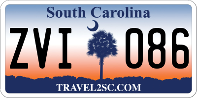 SC license plate ZVI086