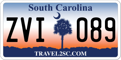SC license plate ZVI089