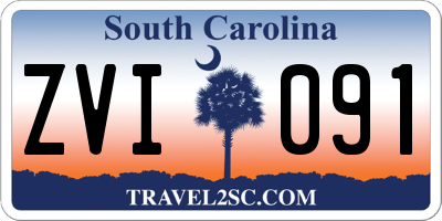 SC license plate ZVI091