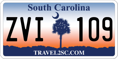 SC license plate ZVI109