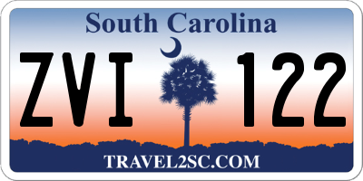 SC license plate ZVI122