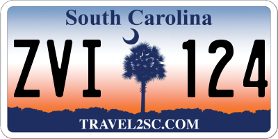 SC license plate ZVI124