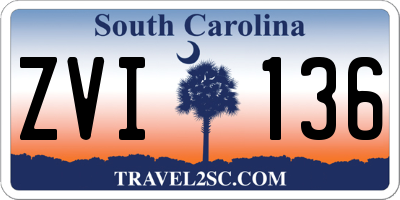 SC license plate ZVI136