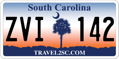 SC license plate ZVI142