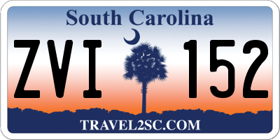 SC license plate ZVI152