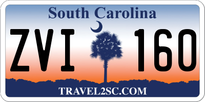 SC license plate ZVI160