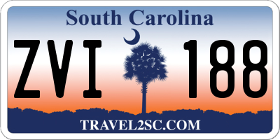 SC license plate ZVI188