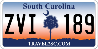 SC license plate ZVI189