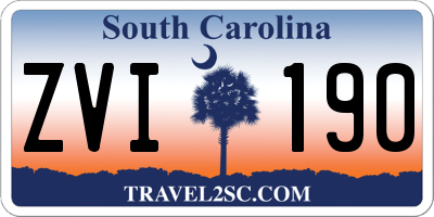 SC license plate ZVI190