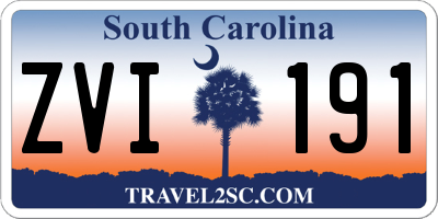 SC license plate ZVI191