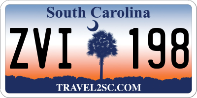 SC license plate ZVI198