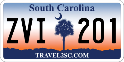 SC license plate ZVI201
