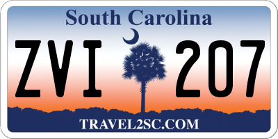 SC license plate ZVI207