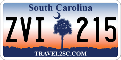 SC license plate ZVI215