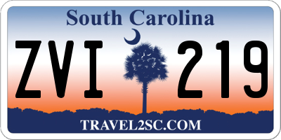 SC license plate ZVI219