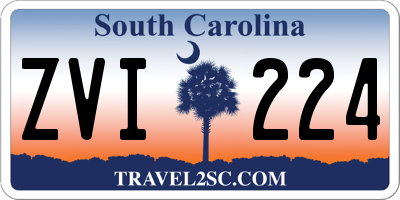 SC license plate ZVI224