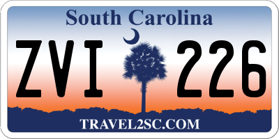 SC license plate ZVI226