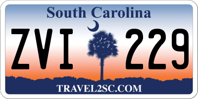SC license plate ZVI229