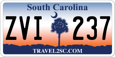 SC license plate ZVI237