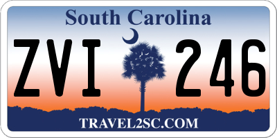 SC license plate ZVI246