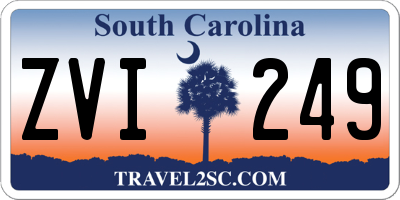SC license plate ZVI249
