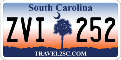 SC license plate ZVI252