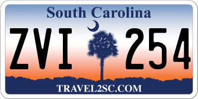 SC license plate ZVI254