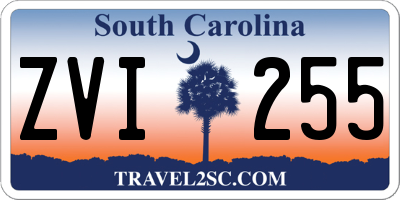 SC license plate ZVI255