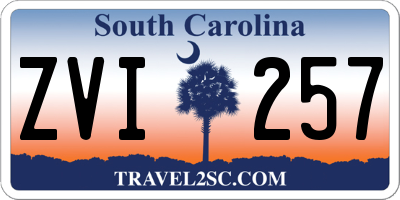SC license plate ZVI257
