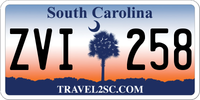 SC license plate ZVI258