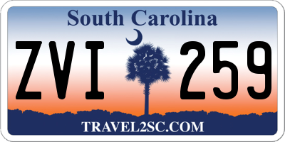 SC license plate ZVI259