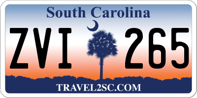 SC license plate ZVI265