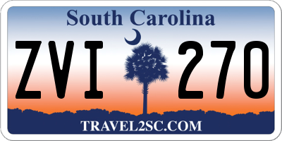 SC license plate ZVI270