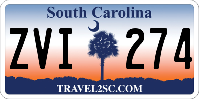 SC license plate ZVI274
