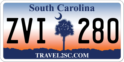 SC license plate ZVI280
