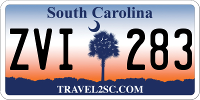 SC license plate ZVI283