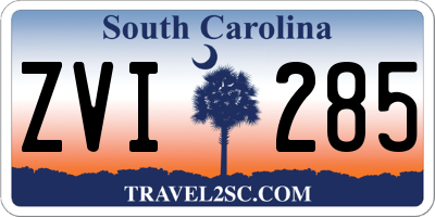 SC license plate ZVI285