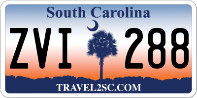 SC license plate ZVI288