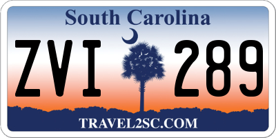SC license plate ZVI289