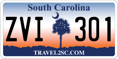 SC license plate ZVI301