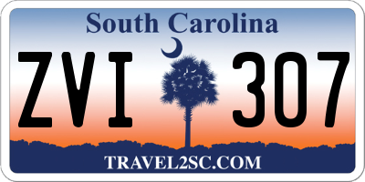 SC license plate ZVI307