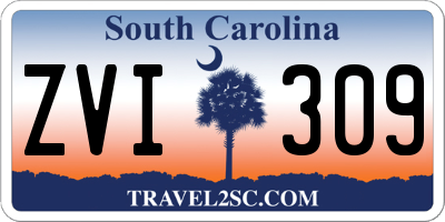 SC license plate ZVI309