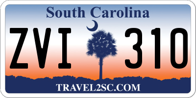 SC license plate ZVI310