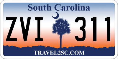 SC license plate ZVI311