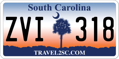 SC license plate ZVI318
