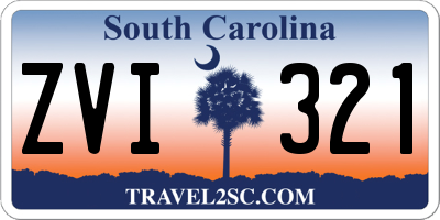 SC license plate ZVI321