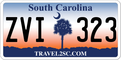 SC license plate ZVI323