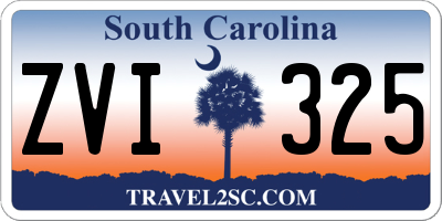 SC license plate ZVI325