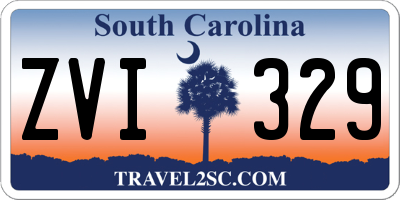 SC license plate ZVI329