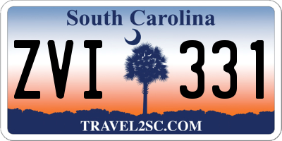 SC license plate ZVI331